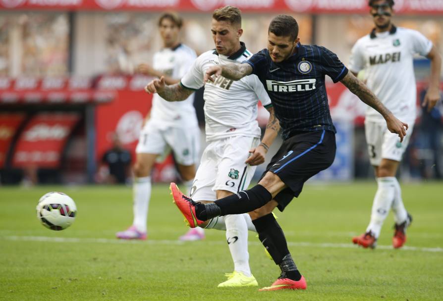 8&#39; del secondo tempo: arriva il terzo gol di Icardi, il quinto per l&#39;Inter, su altro assist di Kovacic. Ap